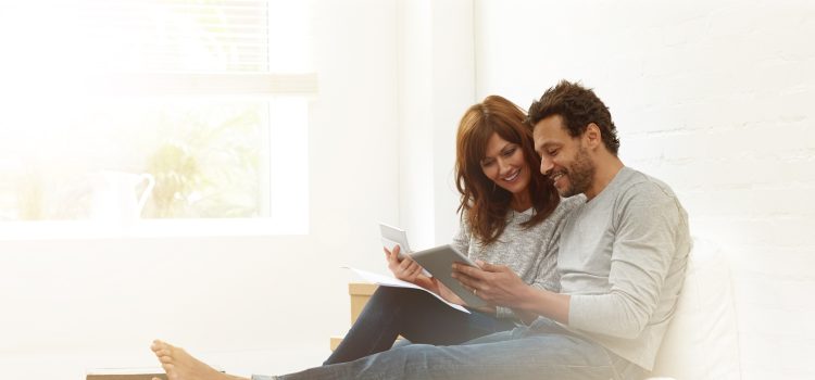 Couple looking at mail
