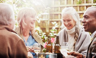 Retired friends meet for lunch