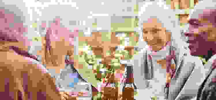 Retired friends meet for lunch