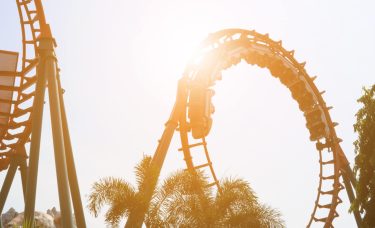 Roller coaster representing investing in volatile markets