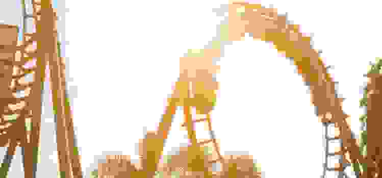 Roller coaster representing investing in volatile markets